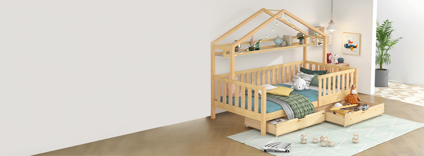 Tiroirs de lit - Rangement de chambre enfant