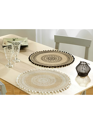 Set De Table RENATA - Blanc / Beige