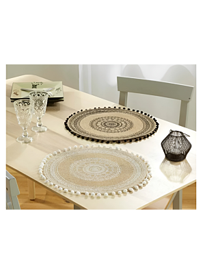 Set De Table RENATA - Beige / Noir