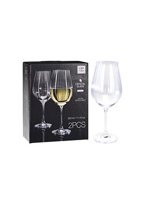 Set De 2 Verres À Pied CRYSTALLINE - Blanc