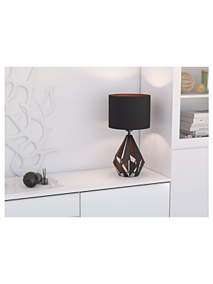 Lampe De Table CARLTON E27  - Noir