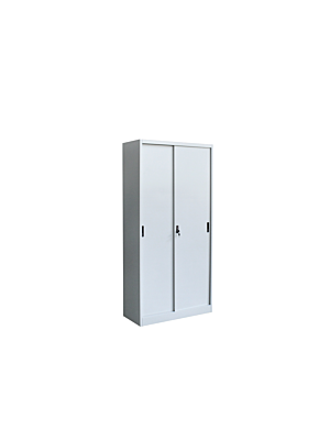 Armoire STEEL 85x40x180cm - Gris/Blanc  