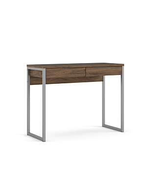 Bureau FUNCTION PLUS 2 Tiroirs - Marron / Gris