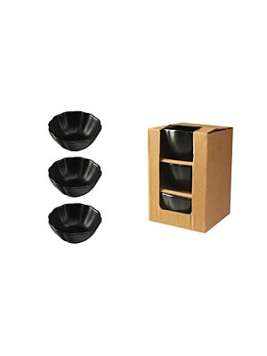 Set Apéritif En Porcelaine 3 Pièces - Noir