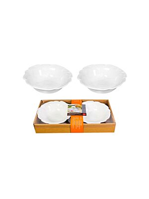 Set De 2 Saladiers COQUILLE - Blanc