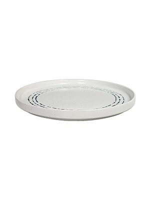 Plat WAVE En Porcelaine 20,32cm  - Blanc / Bleu