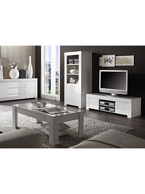 Grand Meuble Tv AMALFI 140cm - Blanc