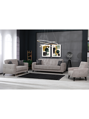 Salon HERMES 3+2+1 Avec Rangement - Beige