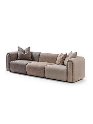 CANAPE MODULABLE RIVIERA - Beige / Marron