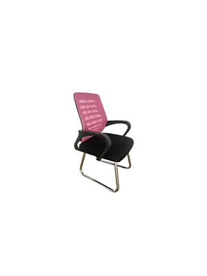 Chaise Visiteur CASUAL - Rose / Noir