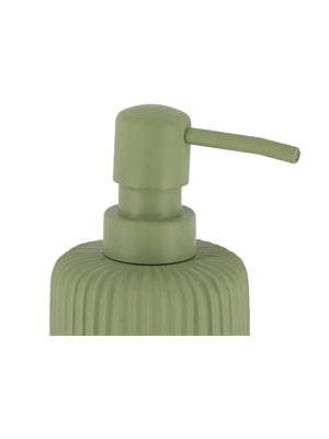 DISTRIBUTEUR à SAVON en resiné Striée 230ml - Kaki