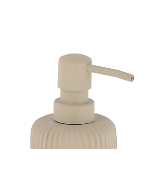 DISTRIBUTEUR à SAVON en resiné Striée 230ml - Taupe