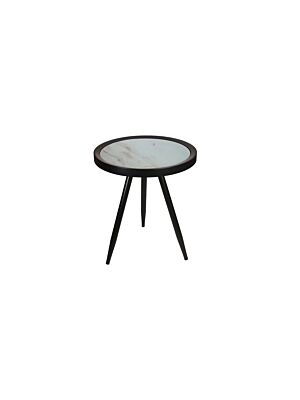 Table Ronde POSH 40x40x46cm - Noir / Marron 