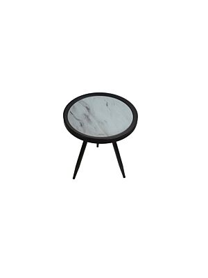 Table Ronde POSH 40x40x46cm - Noir / Marron 