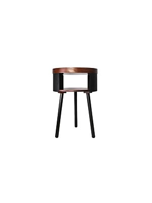 Table Ronde FORATO - Noir / Marron