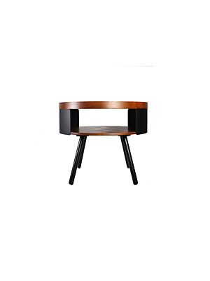 Table Ronde FORATO - Noir / Marron