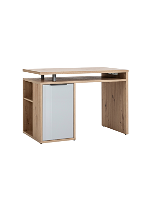 BUREAU VELATA 3 Niche + 1 PORTE - Chêne / Gris