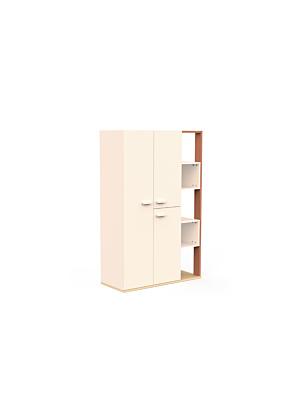 Armoire CAMILLIA 3 Portes Et 5 Niches - Beige