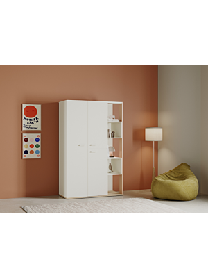 Armoire CAMILLIA 3 Portes Et 5 Niches - Beige