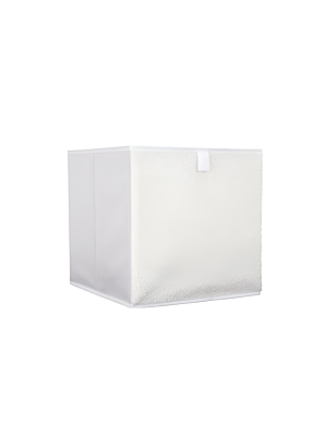 CUBE DE RANGEMENT PLIABLE 30x30cm Bouclette - Beige