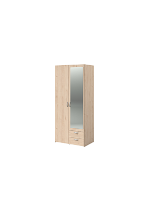 Armoire DAILY JACKSON 2 Portes 2 Tiroirs - Chêne