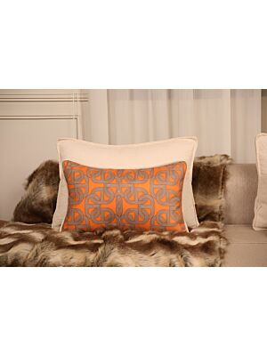 Coussin Chaines Rectangulaire - Orange