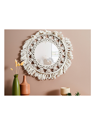 Miroir Décoratif BOHO  - Beige 