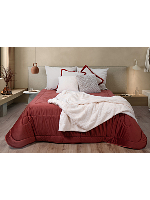 Couette VELVET UNI - Bordeaux