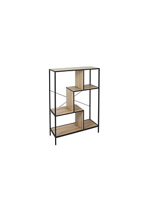 Étagère EDISON  80x30x113cm - Beige / Noir