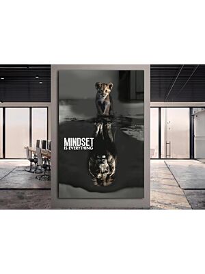 Tableau Mindset De Lion 40x60cm Sans Cadre - Multicouleur