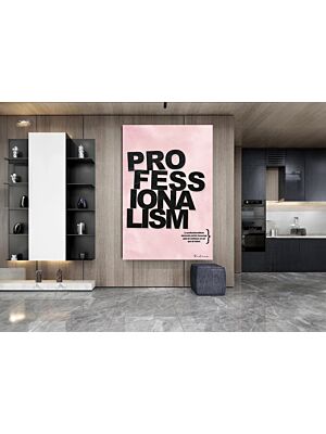 Tableau Professionalism 40x60cm Sans Cadre - Rose