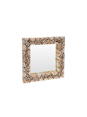 Miroir avec cadre Carré 50cm - Beige