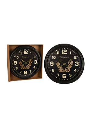 Horloge Murale Avec Mouvement Rotatif  - Noir