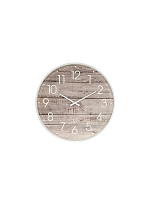 Horloge Murale Avec Impression Papier - Beige