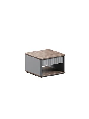 Table De Café LEADER 70x70x45cm - Marron / Gris