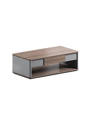 Table De Café LEADER 140x70x45cm - Marron / Gris