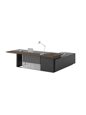 BUREAU PRESIDENTIEL Gauche EMBASSY PRIME - Marron / Gris