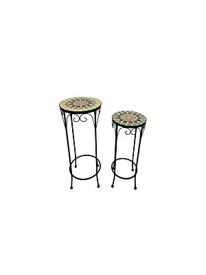 SET DE 2 TABLES GIGONE Rondes CLASSIC CHARM  - Multicouleur