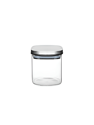 Bocal En Verre Avec Couvercle Inox 800ml - Blanc