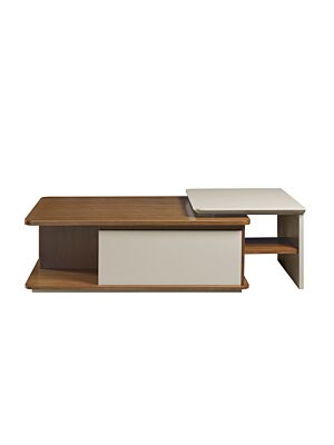 TABLE CAFE CASCADE VENEER  - Marron / Taupe