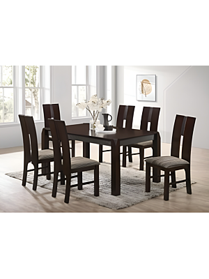 SET ROBUSTA TABLE + 6 CHAISES - Marron