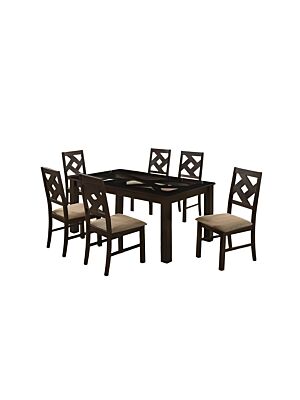 SET SAVEUR TABLE + 6 CHAISES - Marron