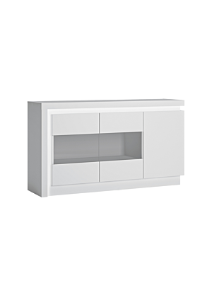 Commode WHITE LYON avec 3 Portes - Blanc