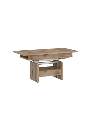 TABLE BASSE CORTADO ajustable avec 1 tiroir - Noyer