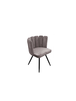 Fauteuil ARIEL VELOURS - Gris