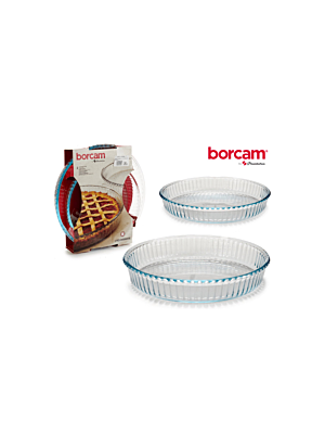 SET 2 PLATS A FOUR BORCAM ROND - Blanc