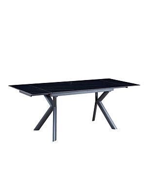 TABLE à MANGER Extensible NOMA 140-200cm - Noir