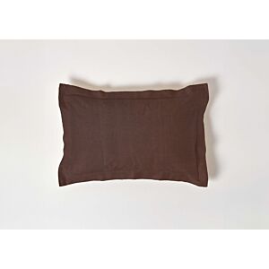 Taie D'oreiller 50x70cm Avec Volant - Taupe Foncé Taie d'oreiller