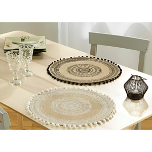 Set De Table RENATA - Blanc / Beige