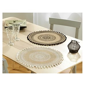 Set De Table RENATA - Beige / Noir